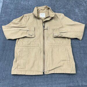 Madewell Chore Coat Womens Large Full Zip Tan Khaki Workwear Barn Jacket